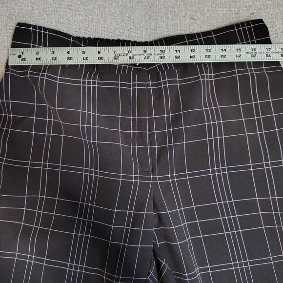 Curvie Fit Pants Womens Size 34x31 Medium Black Pink Plaid Stripe Loose Fit - Picture 4 of 13